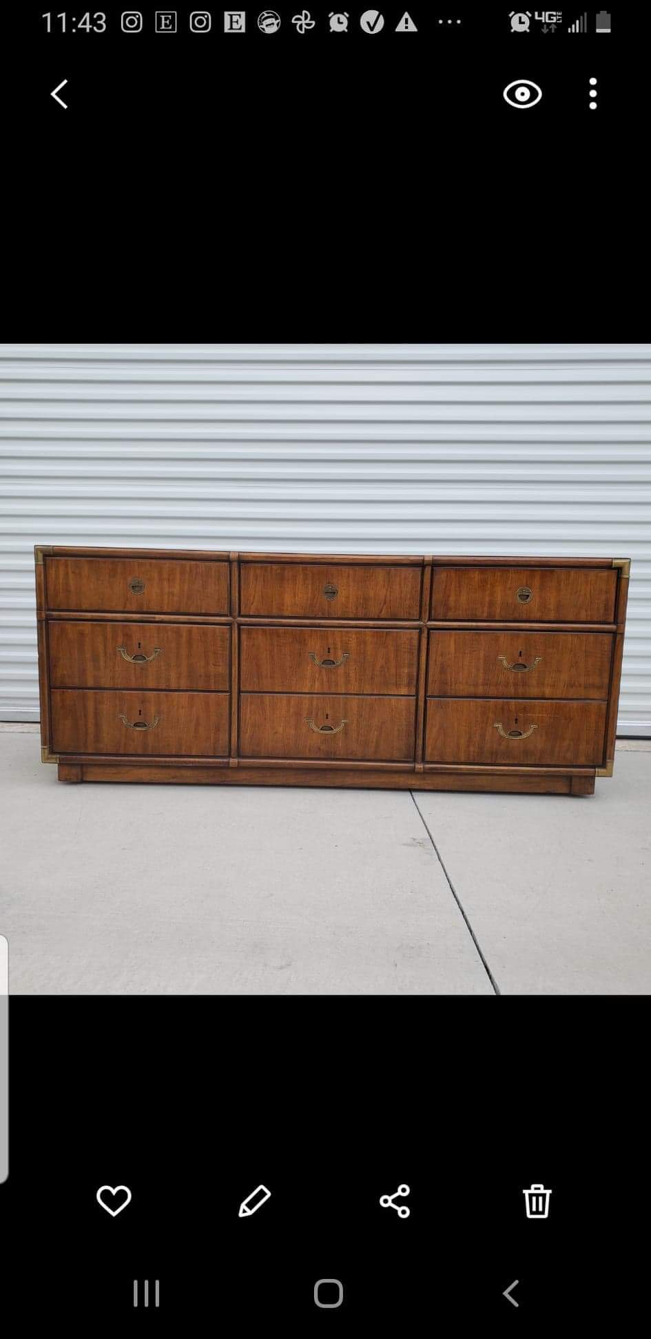 Drexel Campaign Style Dresser**SOLD**